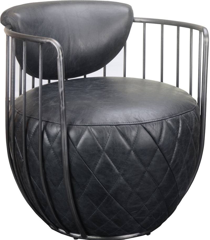 Pulaski Metal Spindle Quilted Accent Chair in Midnight Black D296-700-1 image