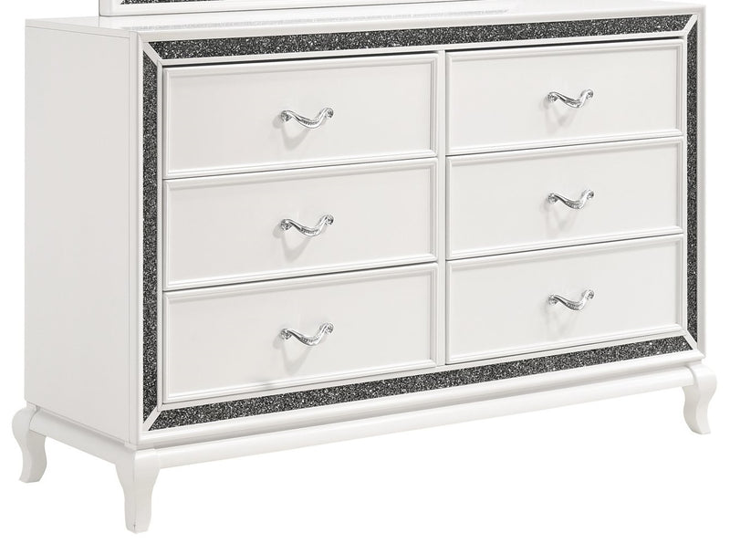 New Classic Furniture Park Imperial 6 Drawer Dresser in White B0931W-050 image