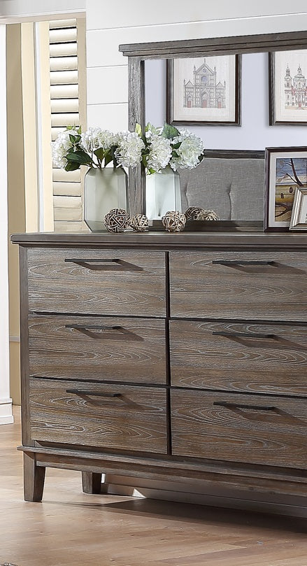 New Classic Furniture Cagney 6 Drawer Dresser in Vintage Gray B594G-050 image
