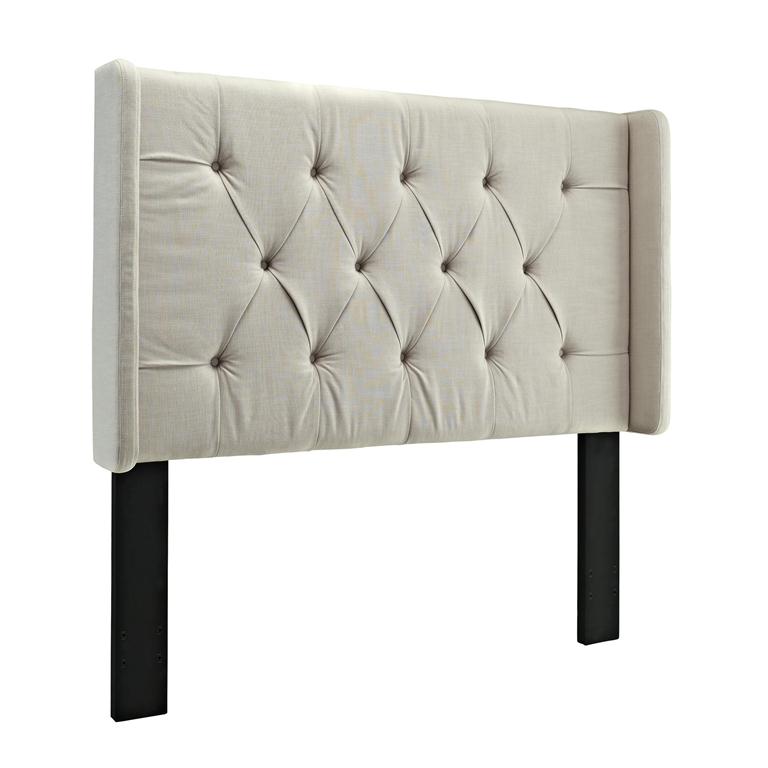 Pulaski Full/Queen Tufted Upholstered Panel Headboard with Wings in White DS-8634-250 image