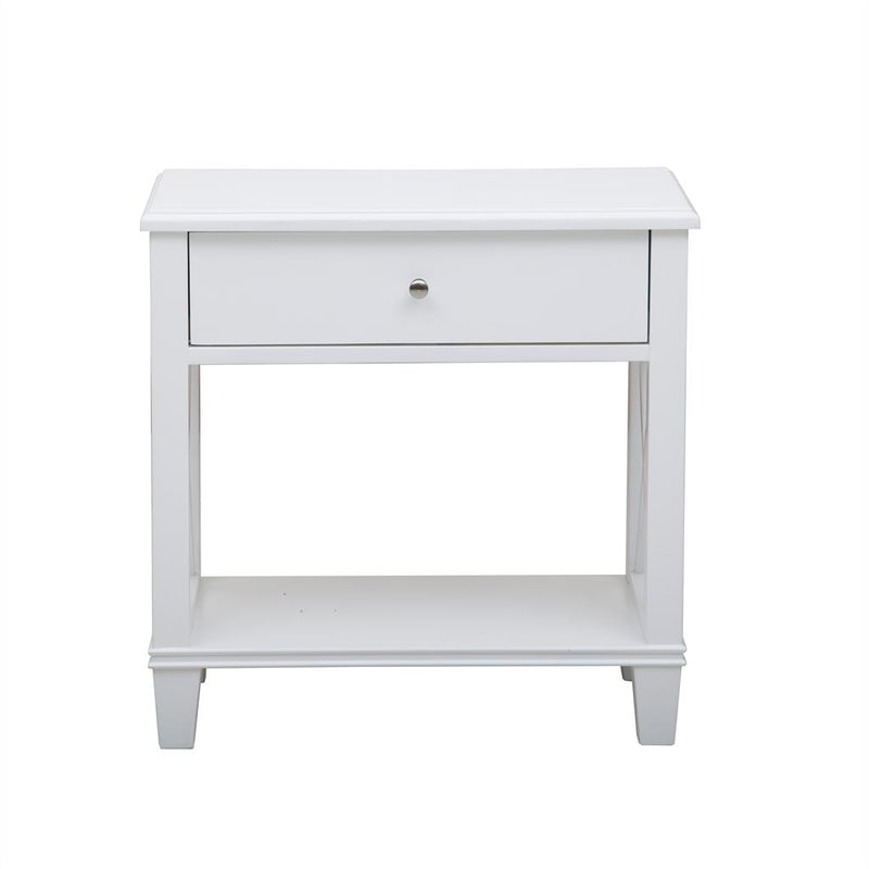 Pulaski Open 'X' Leg Side Table in White DS-A092018 image