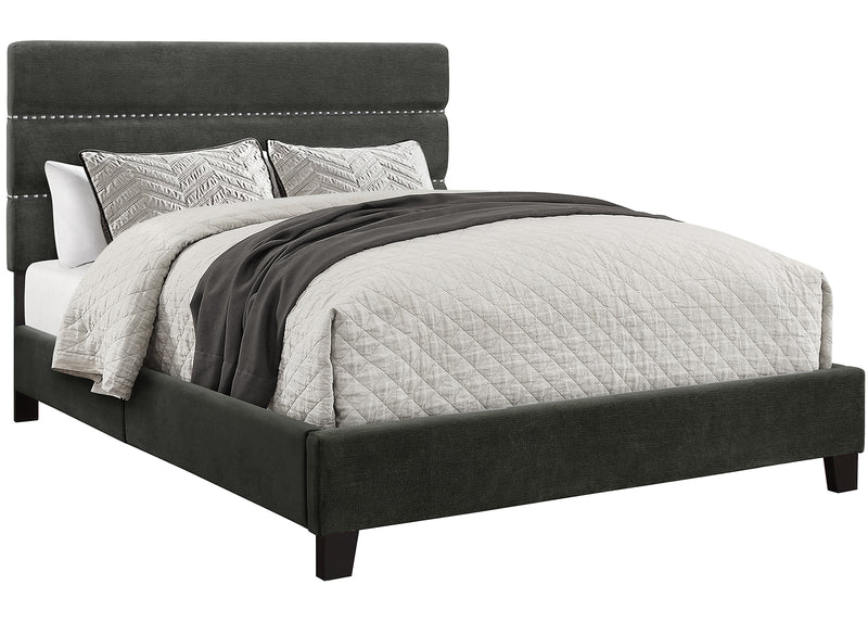 Pulaski ACH All-In-One Queen Horizontally Channeled Upholstered Bed in Grey DS-D119-290-524 image