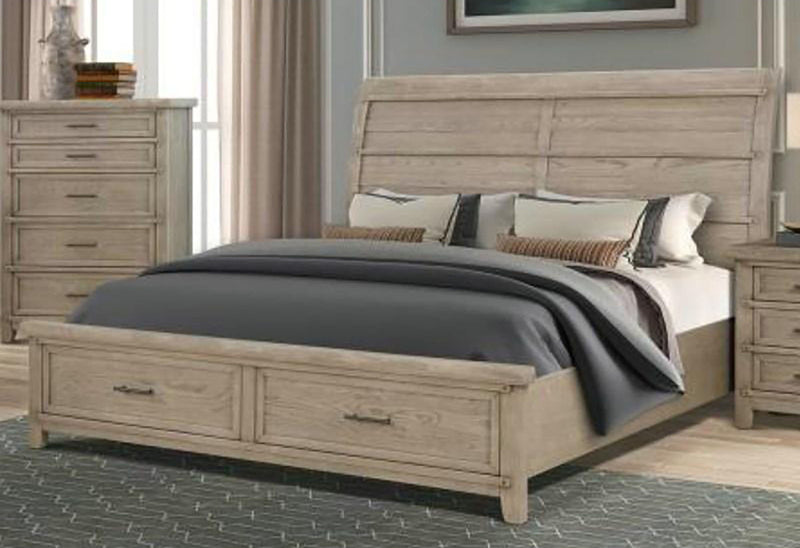 New Classic Furniture Fairfax California King Storage Bed in Driftwood B704W-110;B704W-128;B704W-238 image