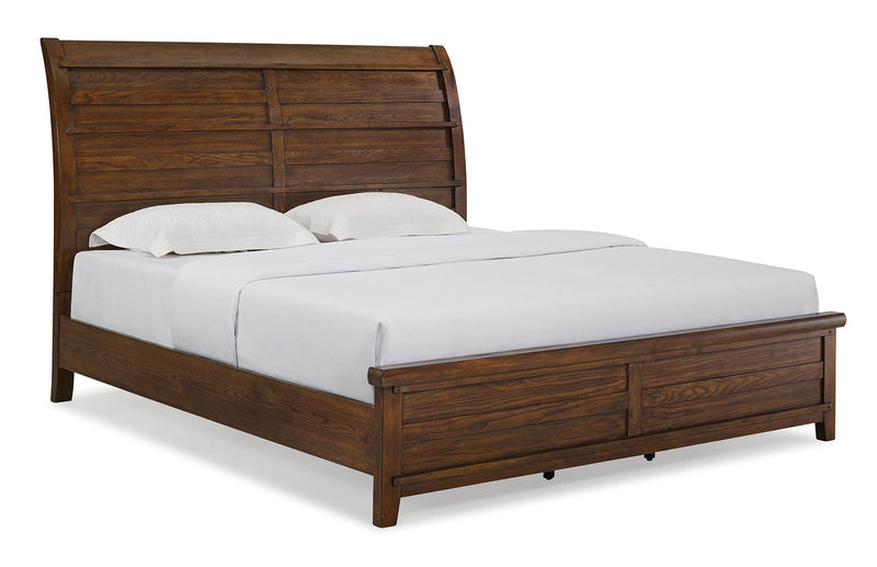 New Classic Furniture Fairfax California King Panel Bed in Medium Oak B704-110;B704-120;B704-230 image