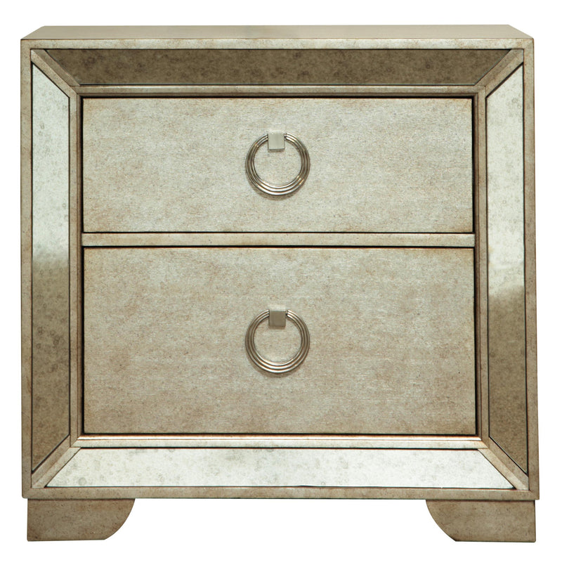 Pulaski Farrah 2 Drawer Nightstand with Cedar Lining in Metallic 395140 image