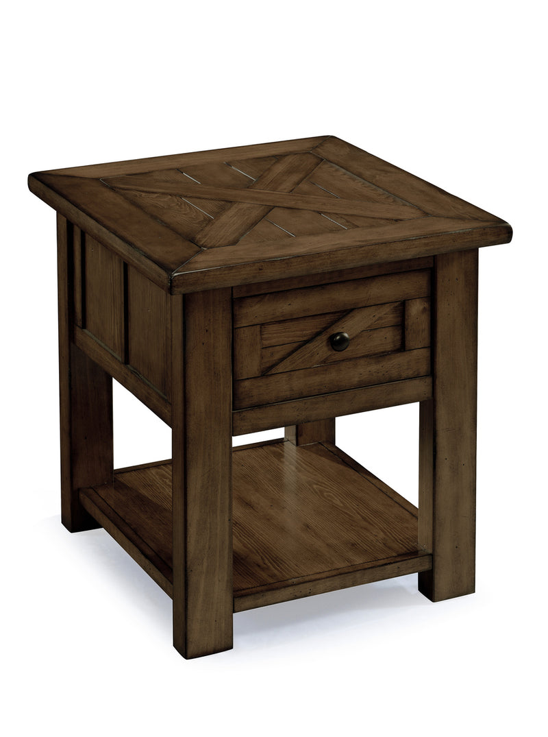 Magnussen Furniture Fraser Rectangular End Table in Rustic Pine T3779-03 image