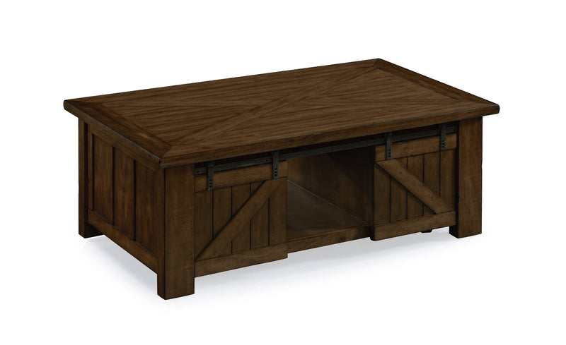 Magnussen Furniture Fraser Rectangular Lift-Top Cocktail Table w/casters in Rustic Pine T3779-50 image