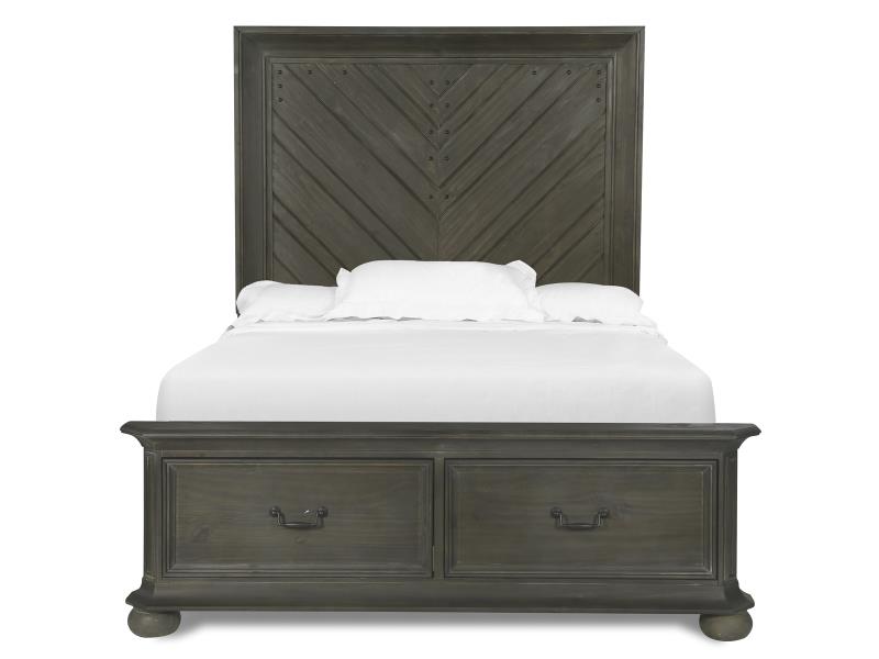 Magnussen Furniture Cheswick California King Panel Storage Bed in Washed Linen Gray B4095-75 image