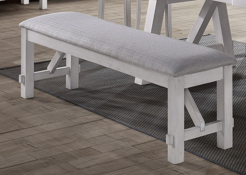New Classic Furniture Maisie Bench in White Brown D1903-25 image