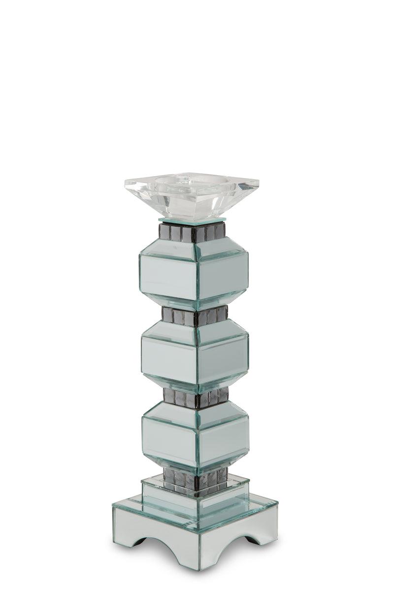 AICO Montreal 3-Tier Mirrored Candle Holder w/Crystal Accents (2/pack) FS-MNTRL155-PK2 image