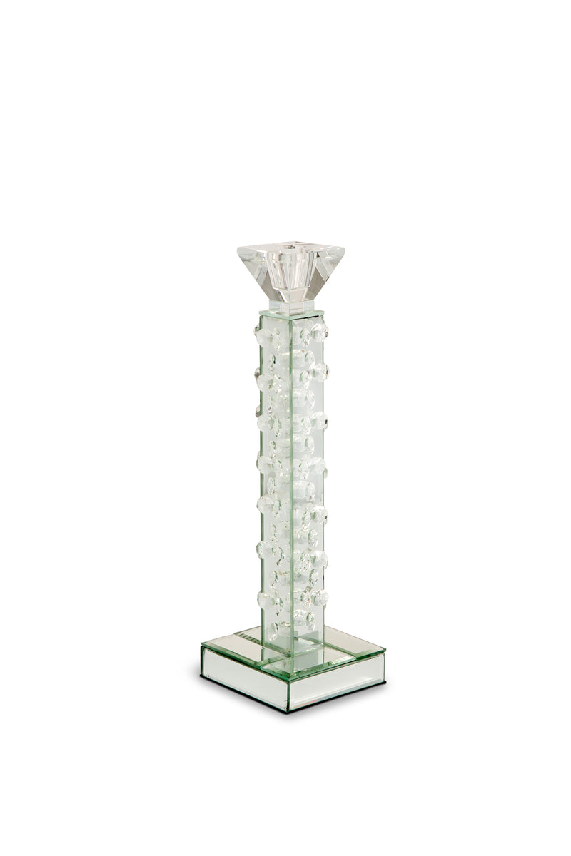 AICO Montreal Slender Mirrored Crystal Candle Holder, Small(6/pack) FS-MNTRL159S-PK6 image