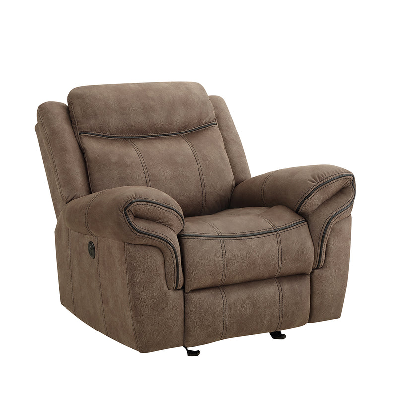 New Classic Furniture Harley Glider Recliner with Power Footrest in Light Brown U4220-13P1-LBW image