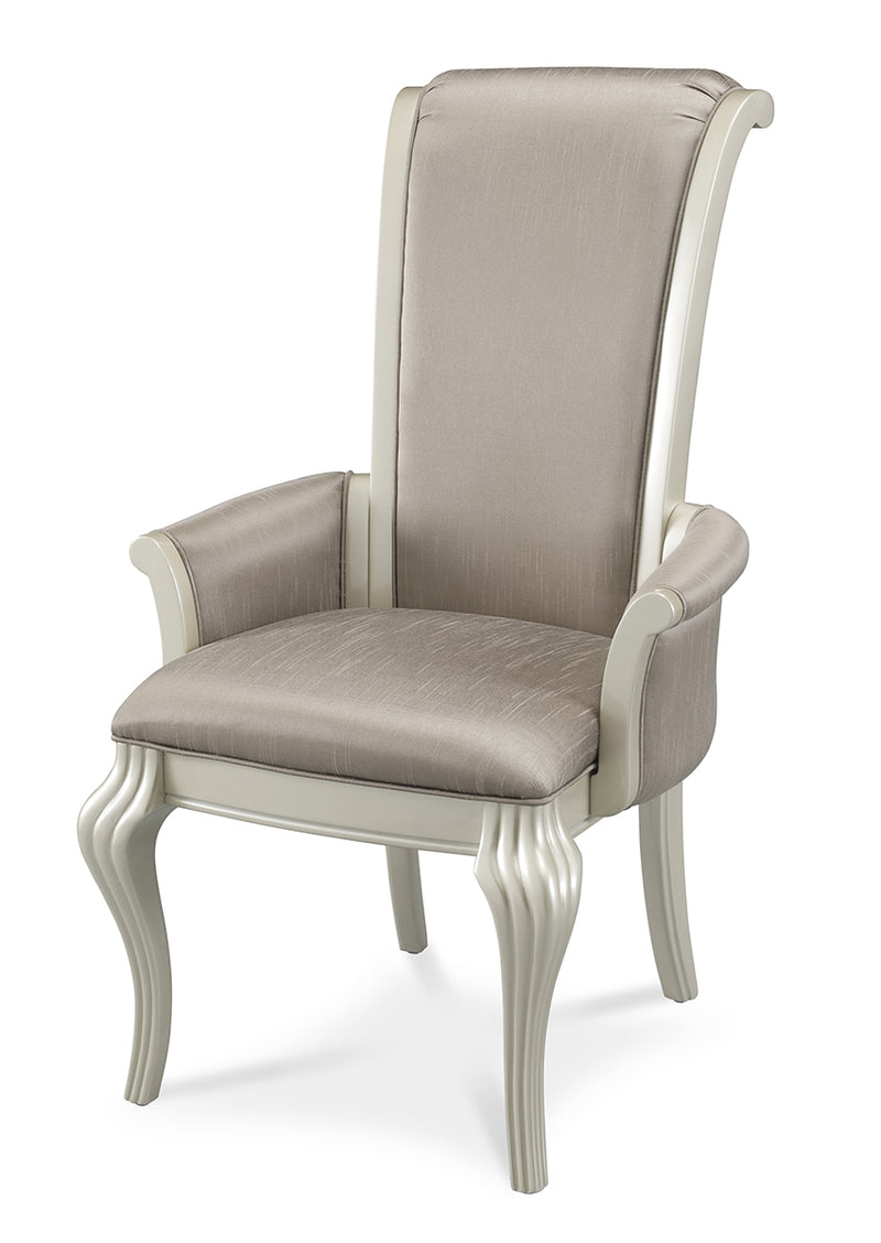 AICO Hollywood Swank Arm Chair in Pearl NU03004R-08 (Set of 2) image