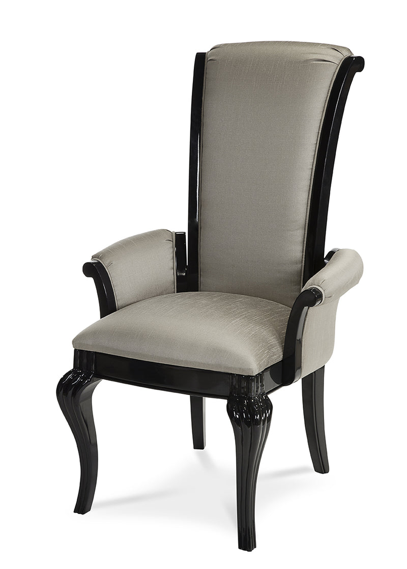 AICO Hollywood Swank Arm Chair in Graphite NU03004R-79 (Set of 2) image