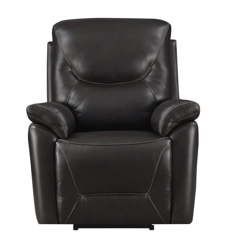 Pulaski Manual Envelope Stitched Manual Leather Recliner in Dark Chocolate Brown A502-007-726 image