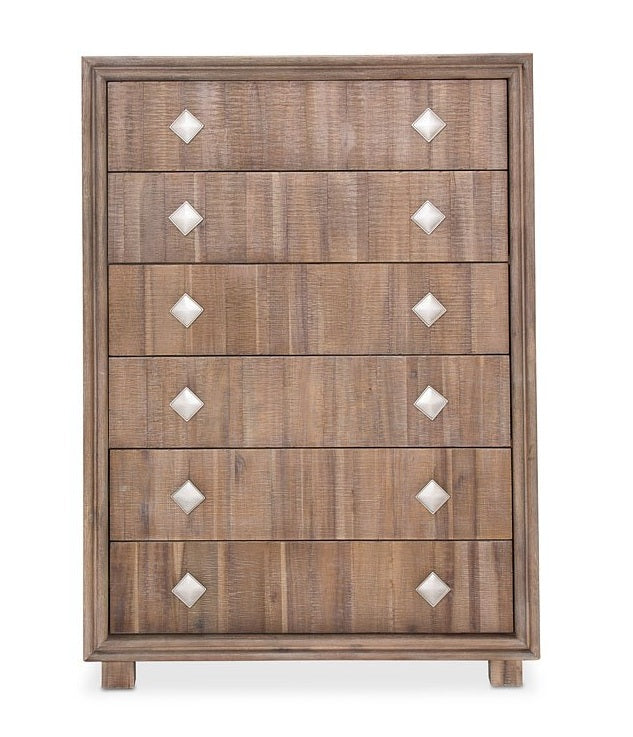 AICO Hudson Ferry 6 Drawer Chest in Driftwood KI-HUDF070-216 image