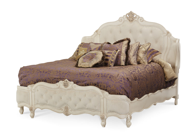 AICO Lavelle King Wing Mansion Bed in Blanc 54000EKWM-04 image