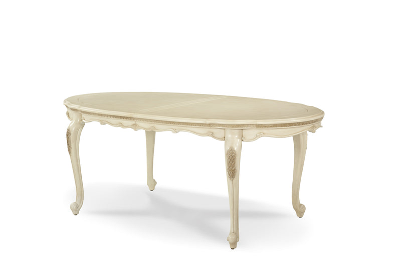 AICO Lavelle Oval Leg Dining Table in Blanc 54000N-04 image