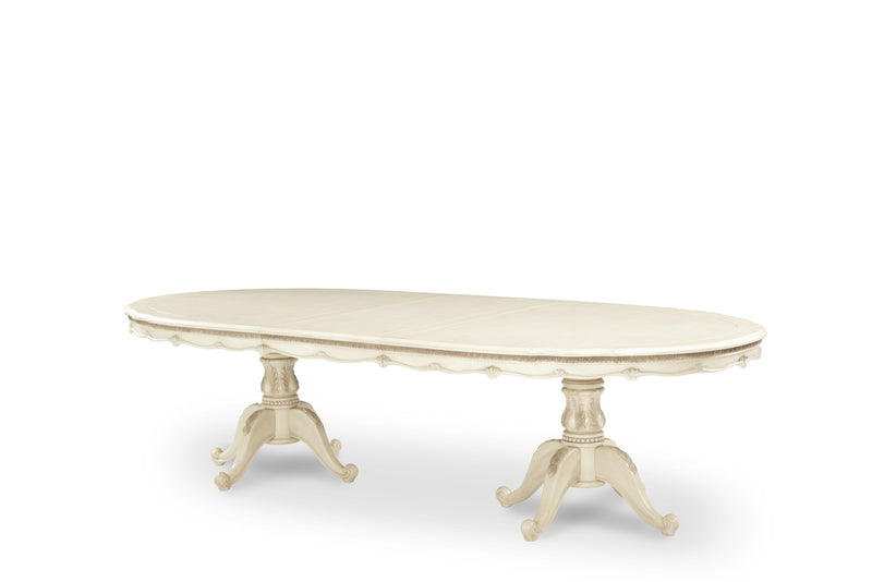 AICO Lavelle Palatial Oval Dining Table in Blanc 54002-04 image