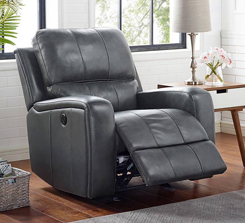 New Classic Furniture Linton Glider Recliner with Power Footrest in Gray L1721-13P1-DGR image