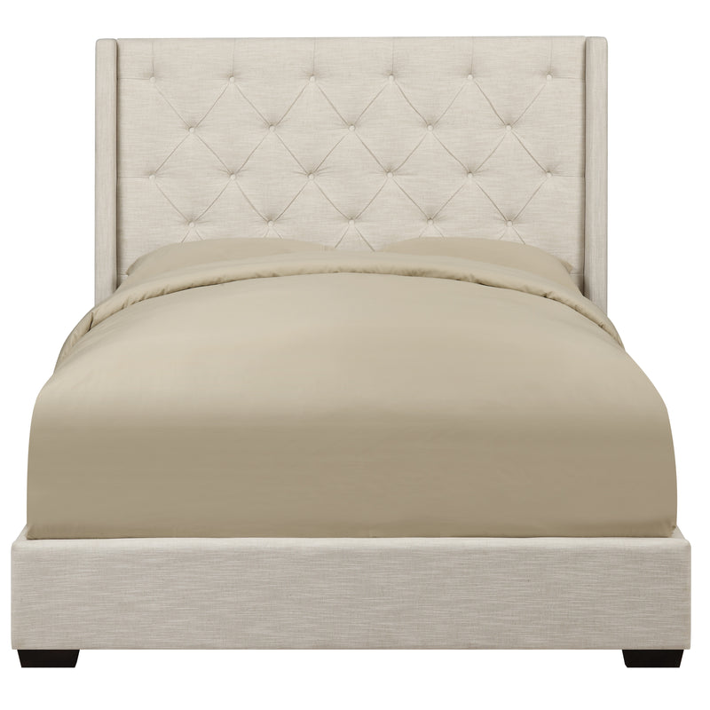 Pulaski Contemporary Tufted Shelter King Bed in Oatmeal Beige image