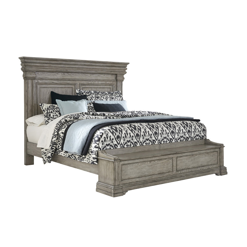Pulaski Madison Ridge King Panel Bed with Blanket Chest Footboard in Heritage Taupe P091-BR-K4 image