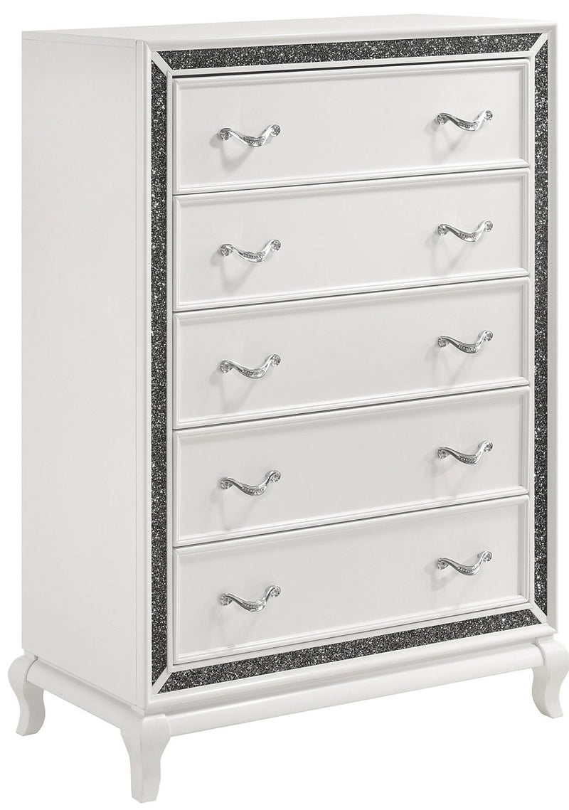 New Classic Furniture Park Imperial 5 Drawer Chest in White B0931W-070 image