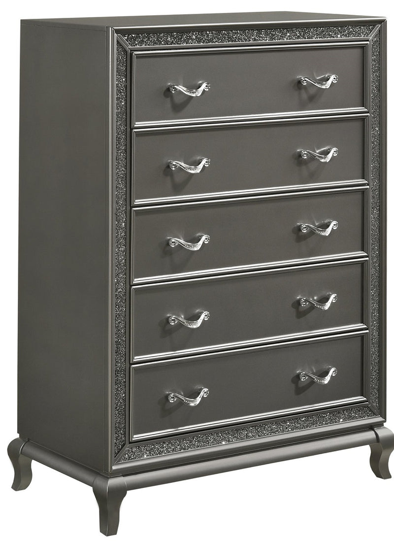 New Classic Furniture Park Imperial 5 Drawer Chest in Pewter B0931P-070 image