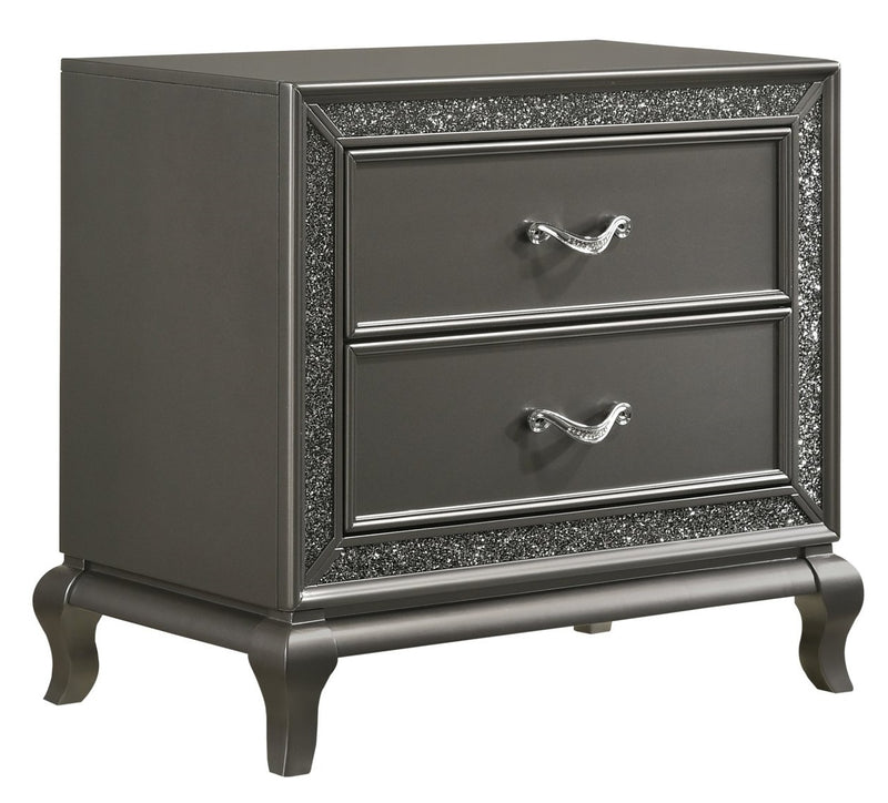 New Classic Furniture Park Imperial 2 Drawer Nightstand in Pewter B0931P-040 image