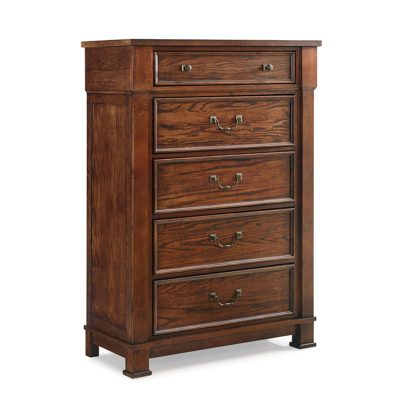 New Classic Furniture Providence 5 Drawer Lift Top Chest in Dark Oak B642-070 image