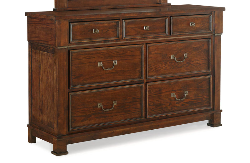 New Classic Furniture Providence 7 Drawer Dresser in Dark Oak B642-050 image