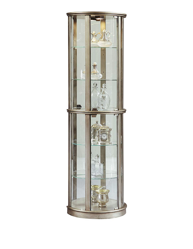 Pulaski Glass Door Curio in Platinum 21395 image
