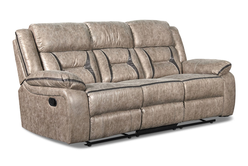 New Classic Furniture Roswell Dual Recliner Sofa in Pewter U4227-30-PTR image