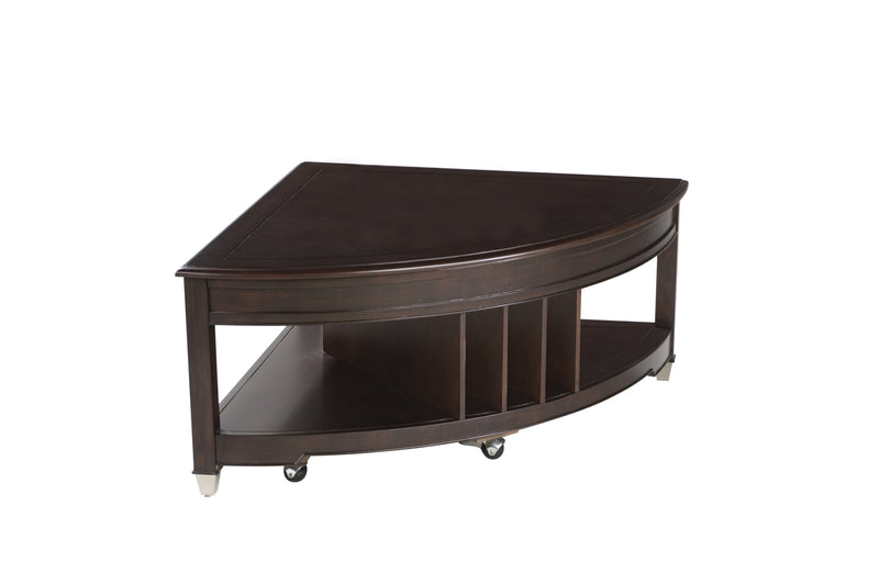 Magnussen Furniture Darien Pie Shaped Cocktail Table in Burnt Amber T1124-65 image