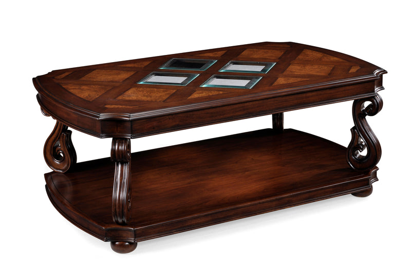 Magnussen Furniture Harcourt Rectangular Cocktail Table (w/ Casters) in Cherry T1648-43 image