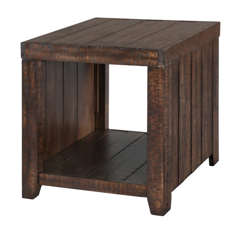Magnussen Furniture Bellamy Rectangular End Table in Deep Weathered Pine T2491-03