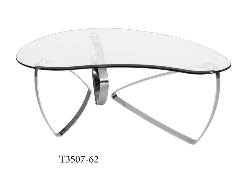 Magnussen Furniture Nico Shaped Cocktail Table in Chrome T3507-62 image