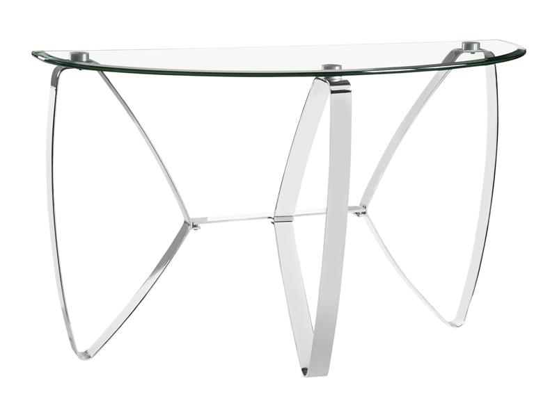 Magnussen Furniture Nico Demilune Sofa Table in Chrome T3507-75 image