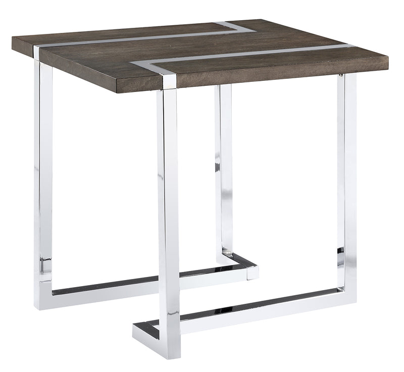 Magnussen Kieran Rectangular End Table in Chrome T4215-03 image