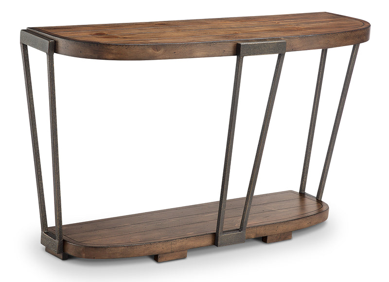 Magnussen Yukon Demilune Sofa Table in Bourbon and Aged Iron T4405-75 image