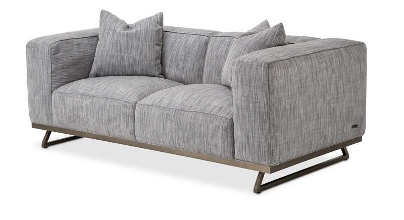 Aico Furniture Trance Loveseat with Metal Base in Grey TR-TEMPO25-GPH-804 image