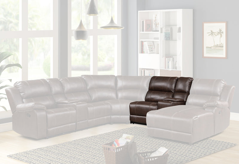 New Classic Rivers Armless Chair with Console in Brown U2212-10C-BRN image