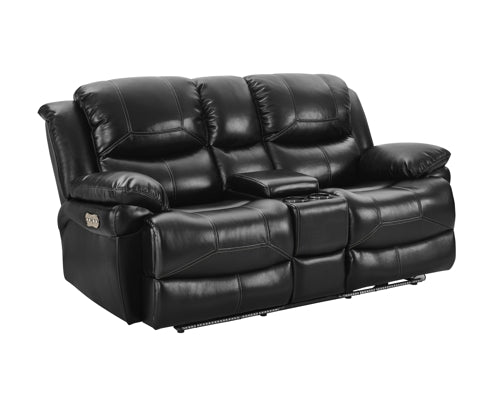New Classic Flynn Console Loveseat (No Reading Light) in Premier Black UC2177-23-PBK image