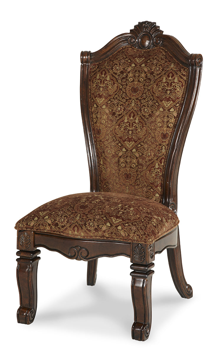 AICO Windsor Court Side Chair in Vintage Fruitwood (Set of 2) 70003-54 image