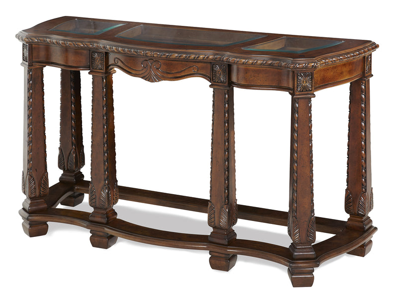 AICO Windsor Court Sofa Table in Vintage Fruitwood 70203-54 image