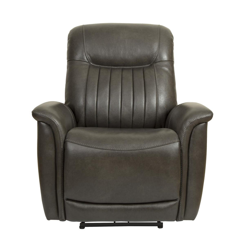 Pulaski Leather Curved Arm Power Recliner in El Paso Brown DS-A706U-003-705 image